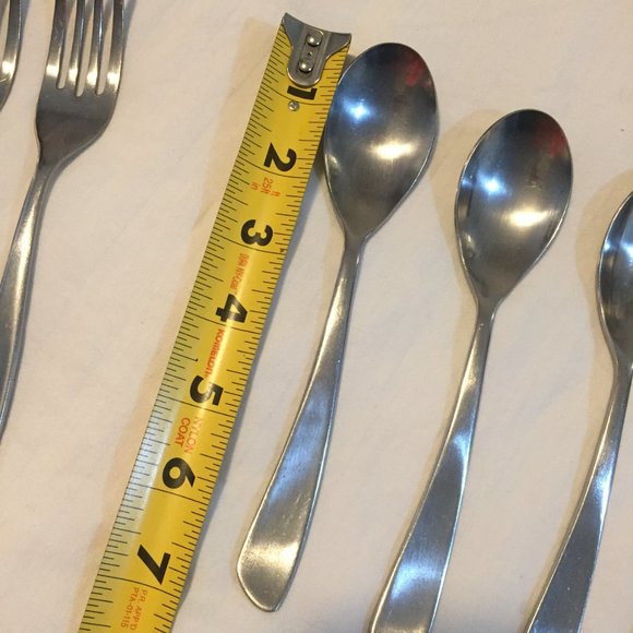 CAMBRIDGE STAINLESS CHINA 41 Pc LOT KNIFE FORK SPOON ASSORTED 3 FULL PLACE+ MORE - Picture 10 of 12